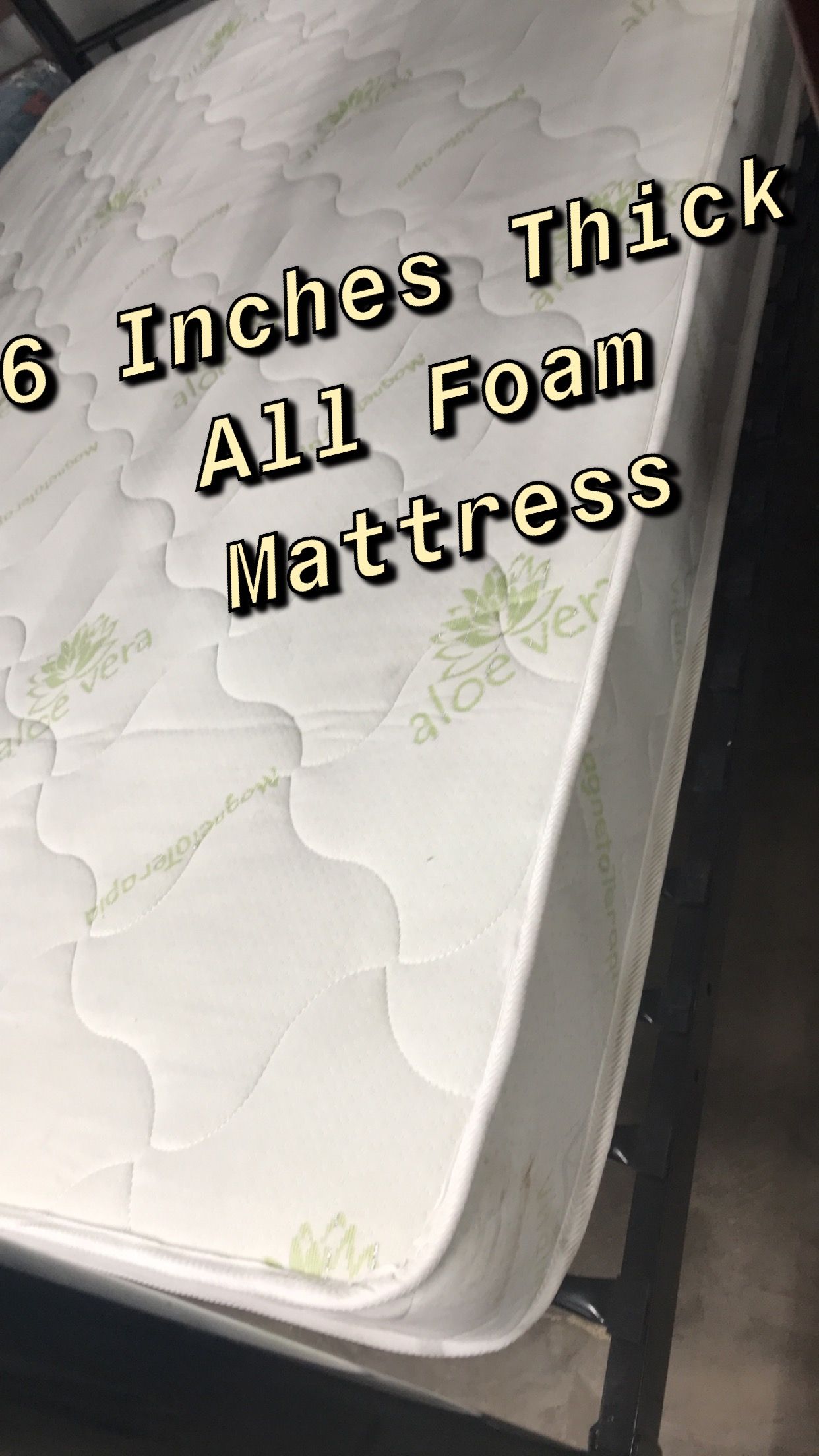 A mattress that is 6 inches thick and all foam