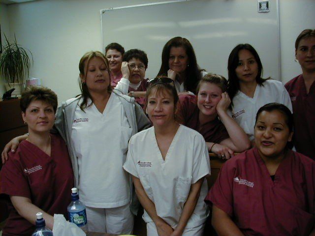 Dentistry students and classroom