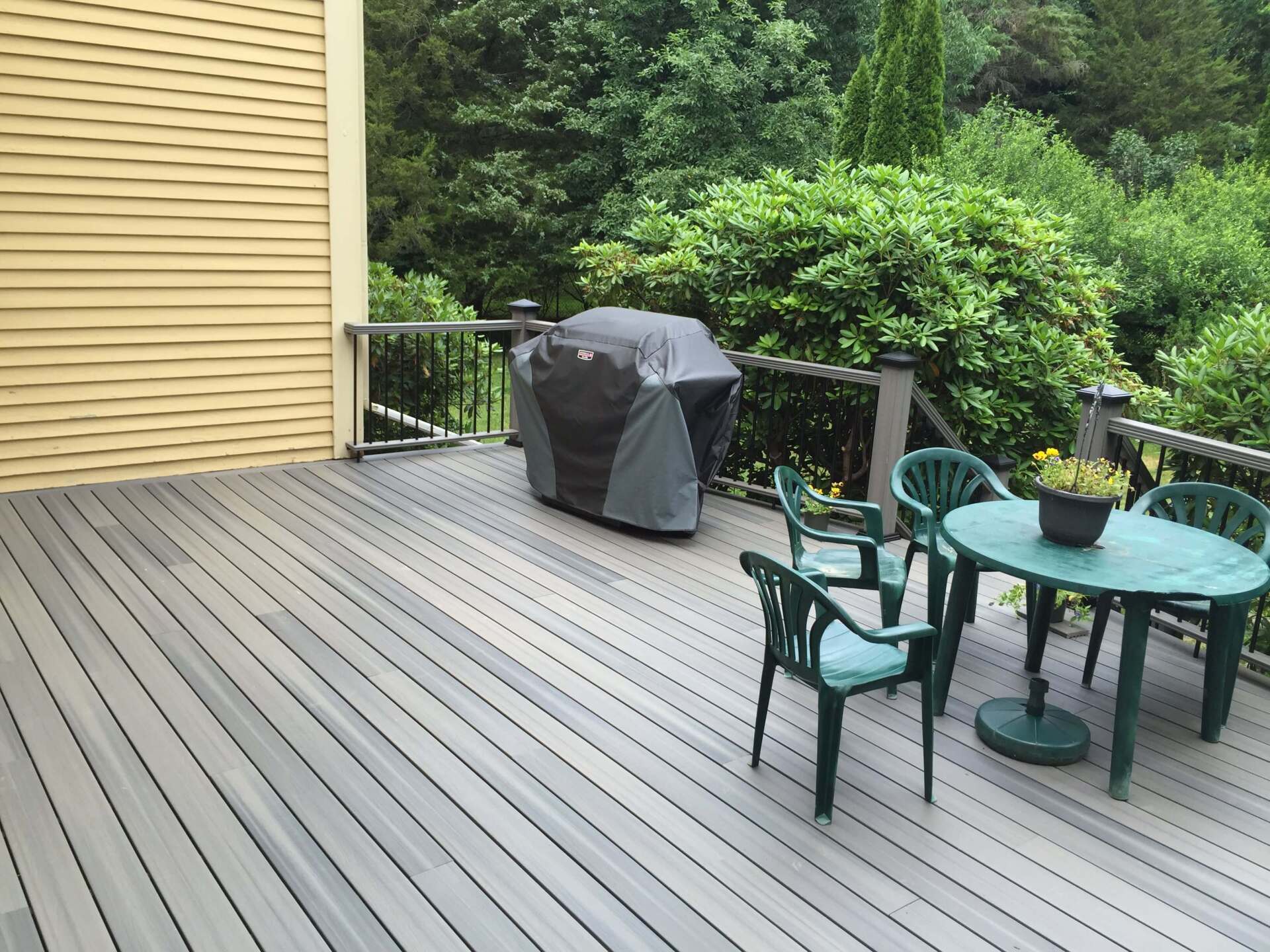 Deck staining