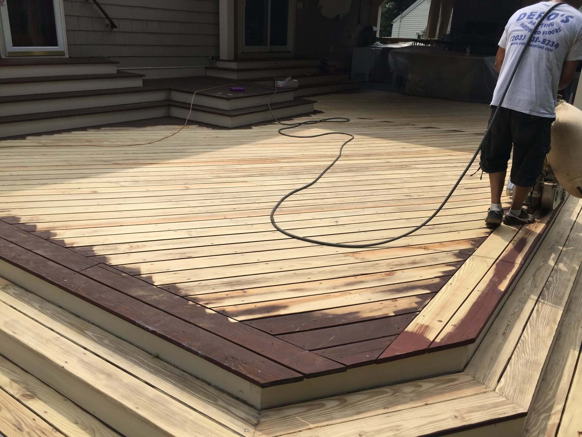 Deck staining