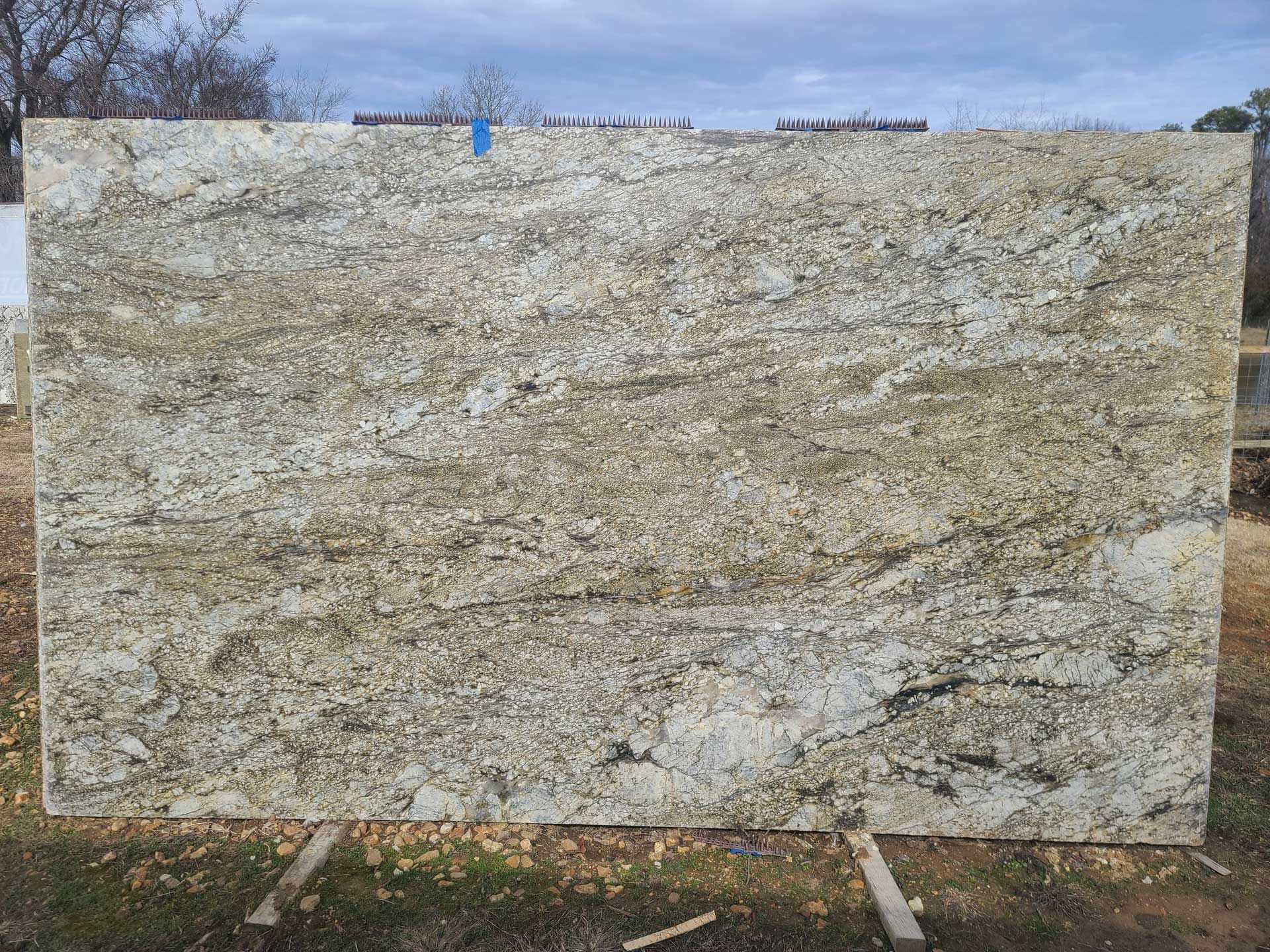 A large slab of granite 
