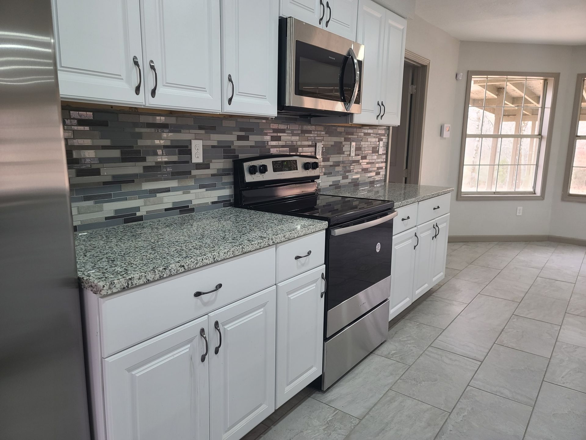 A kitchen with new countertops