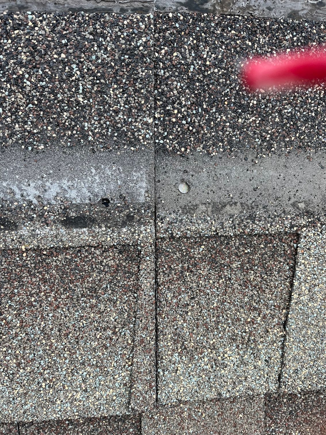 a close up of a roof