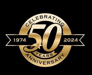 It is a 50th anniversary logo that says celebrating 50 years.