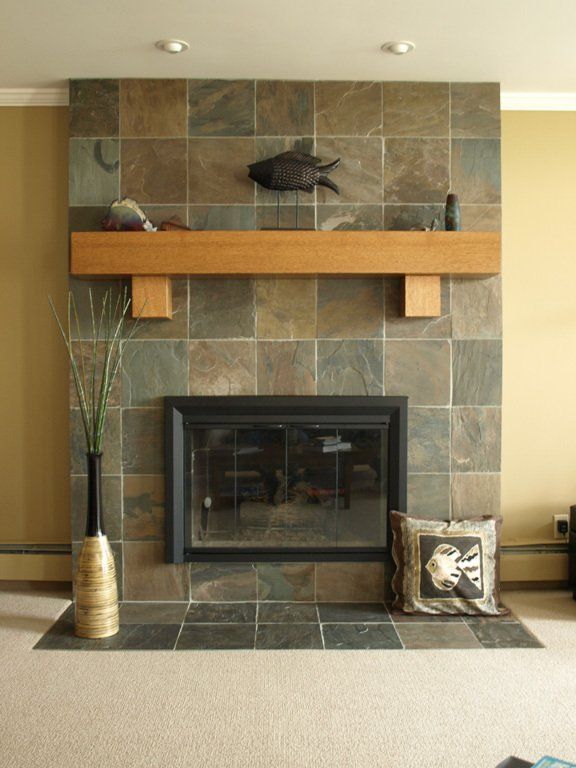 Tiled fireplace