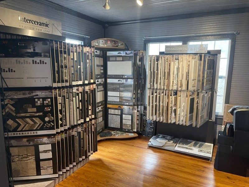 A room filled with lots of different types of tiles.