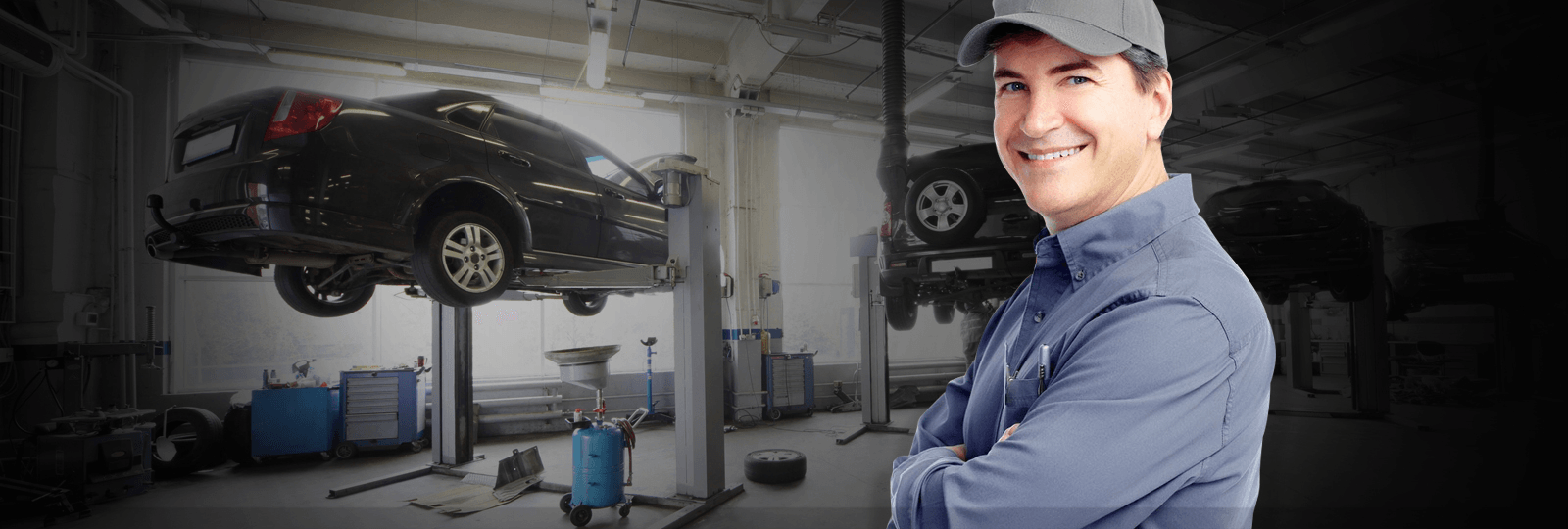 Mechanic repairing car's engine