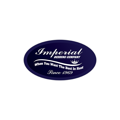 Imperial Bedding Company logo in a dark blue oval with white script and “Since 1969” text