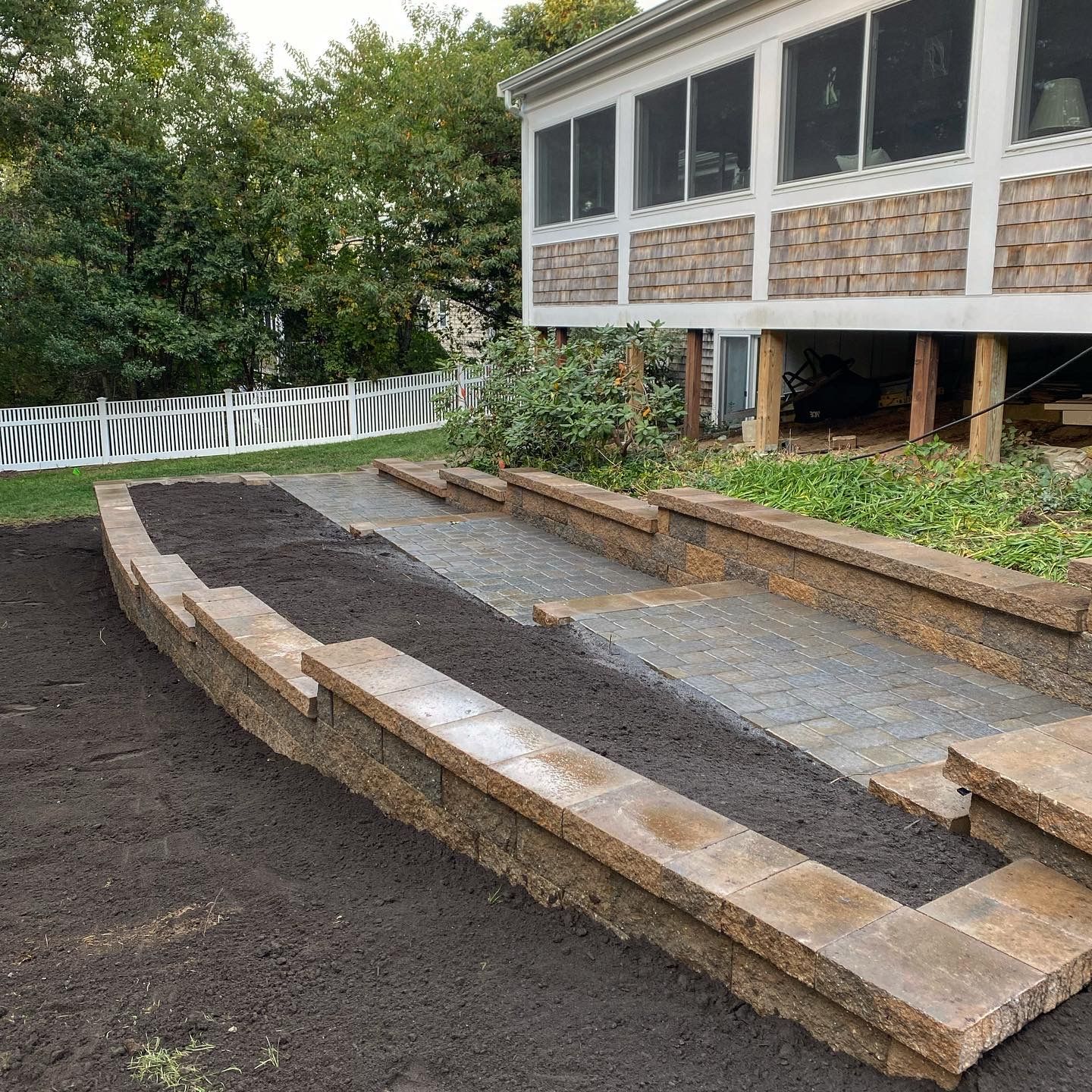 Walkways and retaining walls