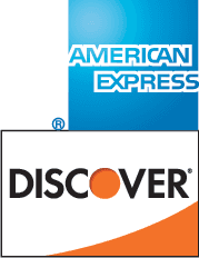 American Express, Discover logos