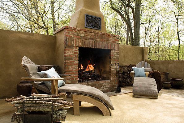 Patio fireplace