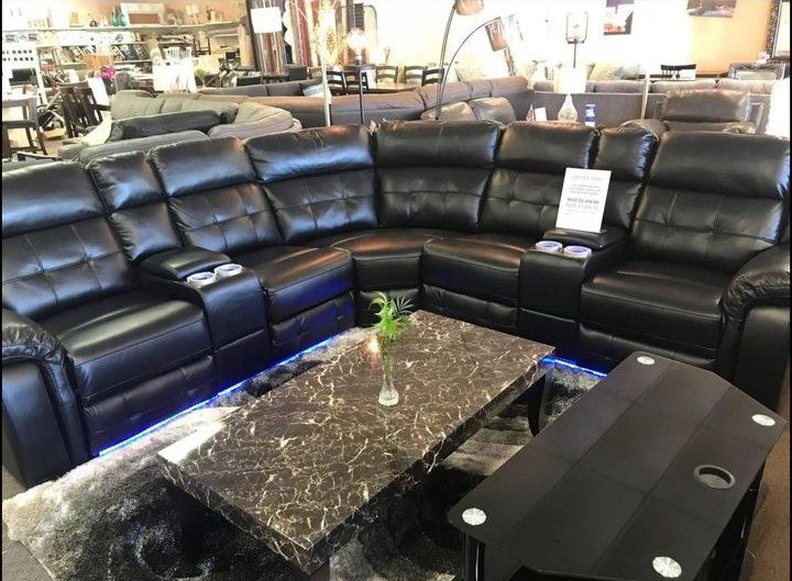 black sectional