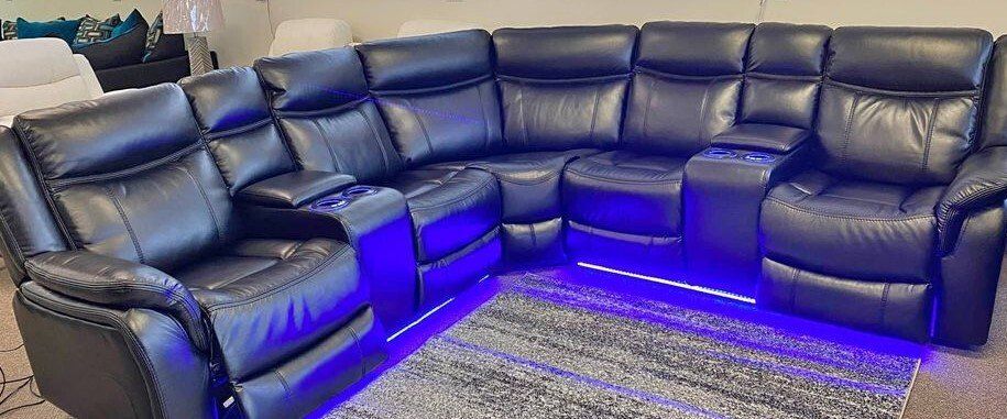 black leather sectional sofa