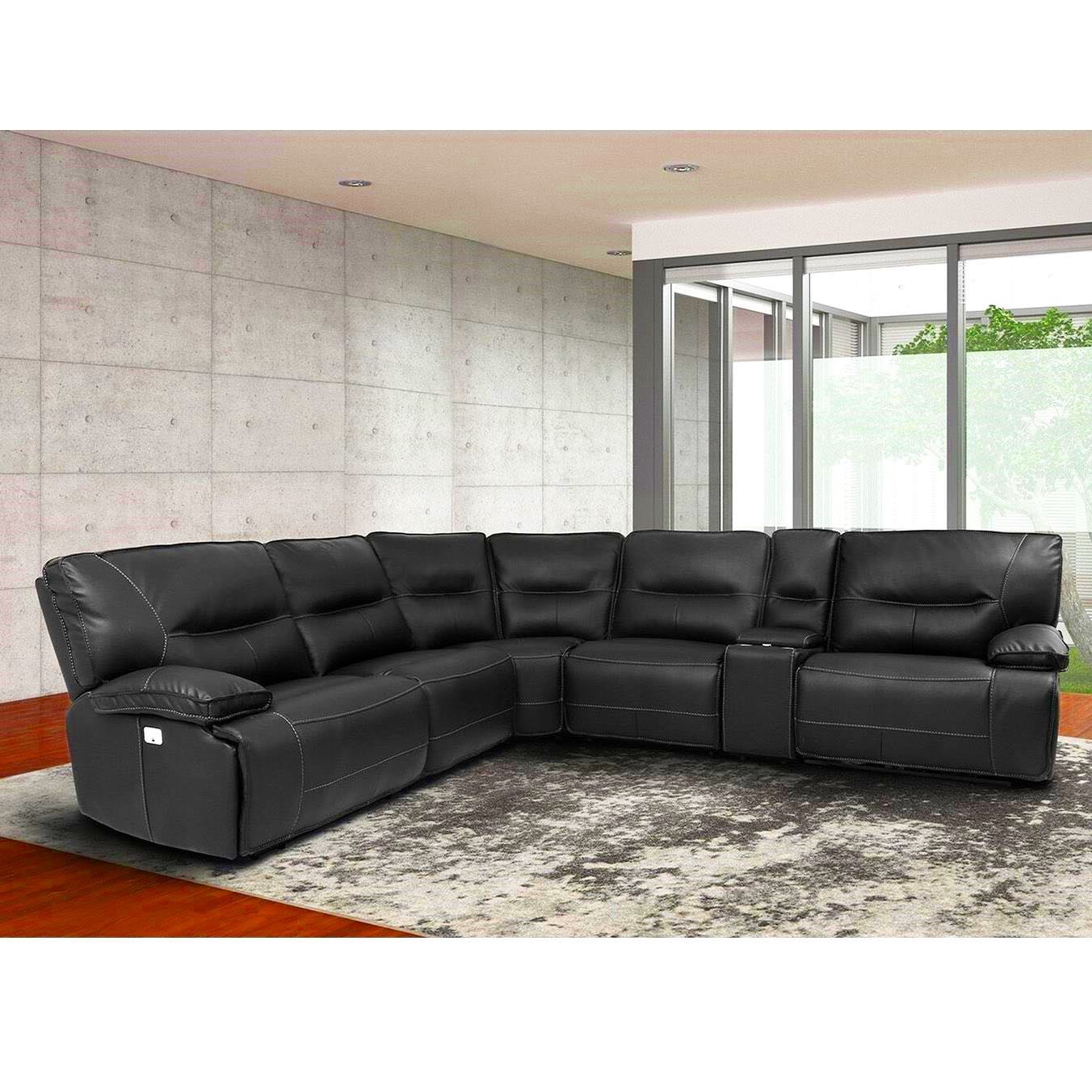 black leather sectional sofa