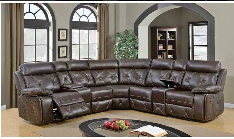 dark brown sectional