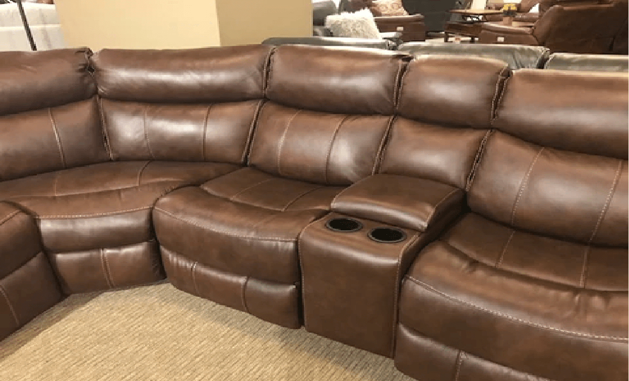 dark brown leather sectional sofa