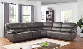 gray leather sectional