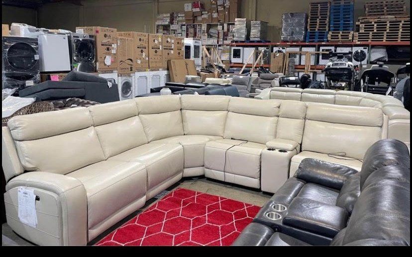 white sectional