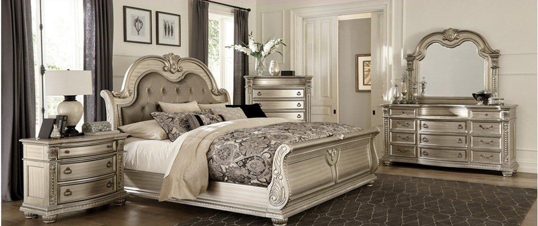 silver bedroom set
