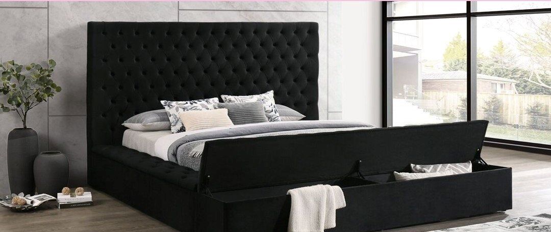 black bed frame