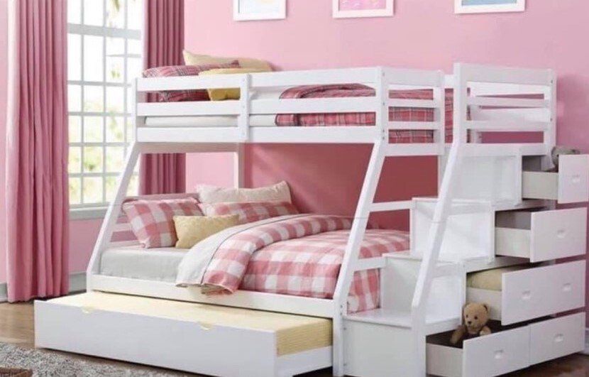 Pink bunk bed