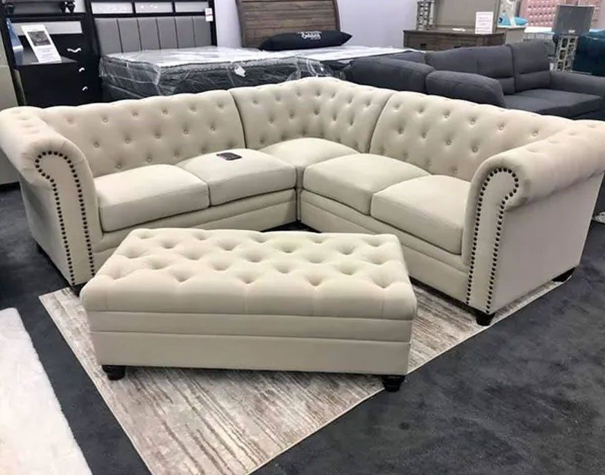 Ivory sectional sofa