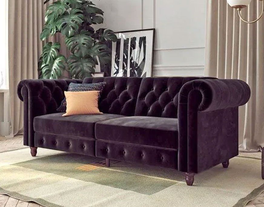 Deep violet sectional sofa