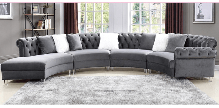 Gray round sectional