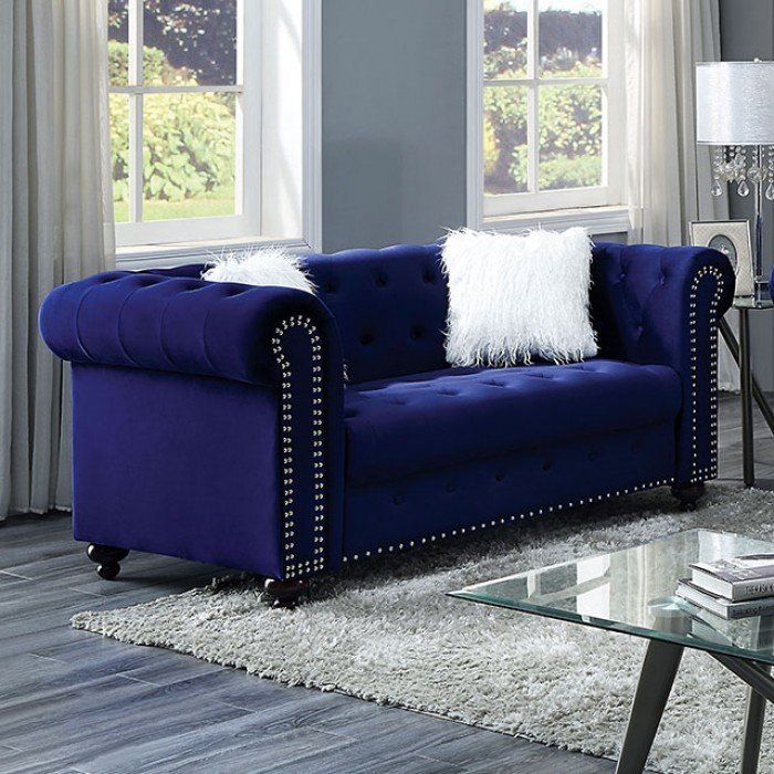 Blue love seat