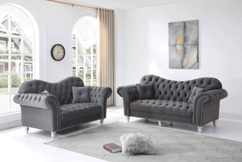 Tufted sofa love set