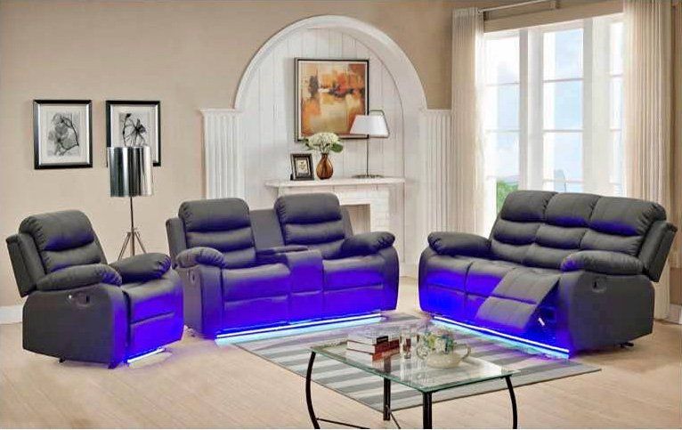 2-piece LED sofa set