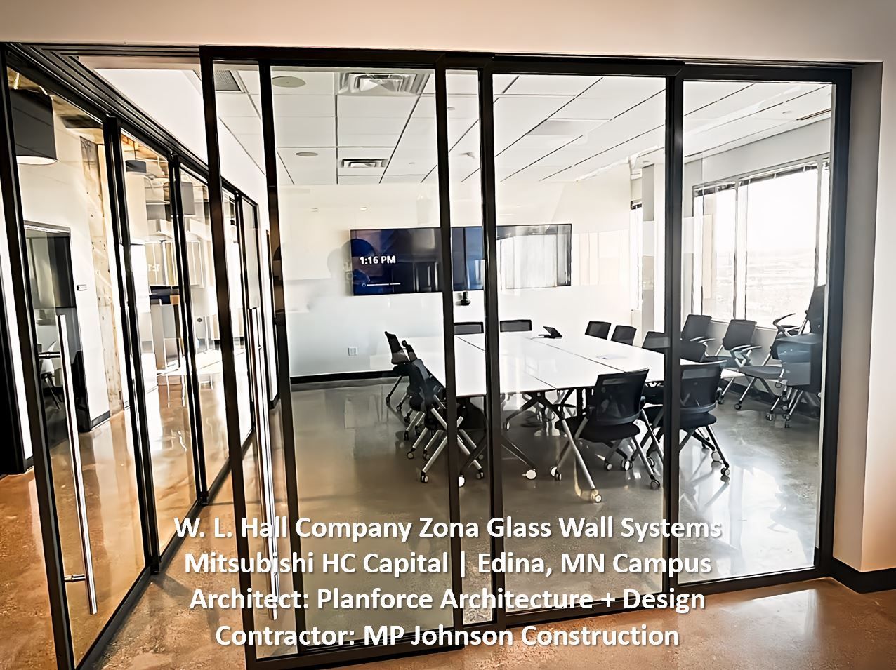 W l hall company zona glass wall system mitsubishi hc financial 2