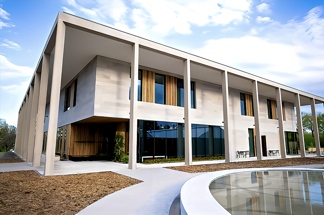 Lakewood Cemetery (Minneapolis) New Eco-Friendly Visitor Center Glass & Glazing Project w l hall company 3