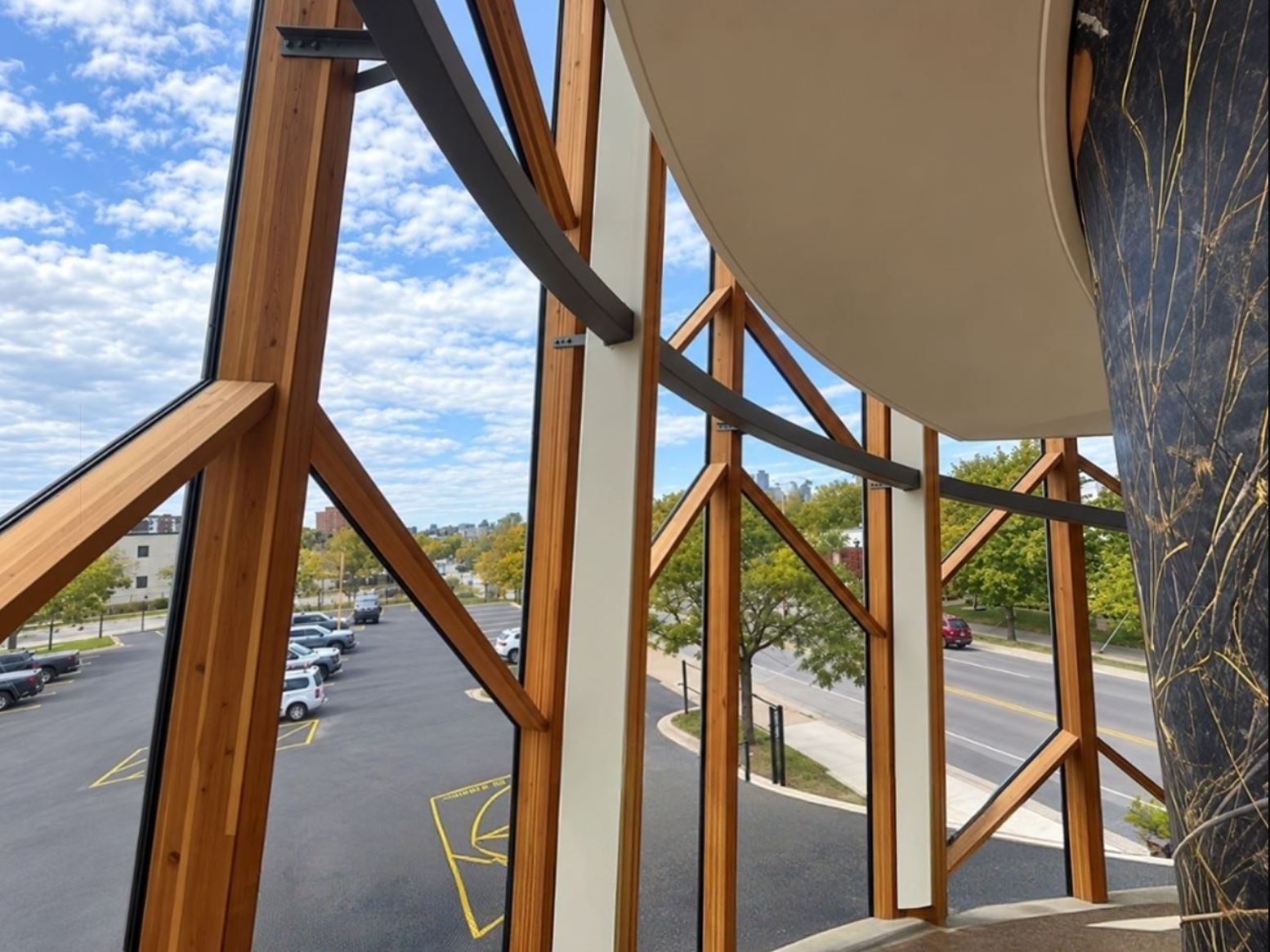 Architectural Innovation Meets Cultural Identity w l hall company glass and glazing curtainwall storefront 12