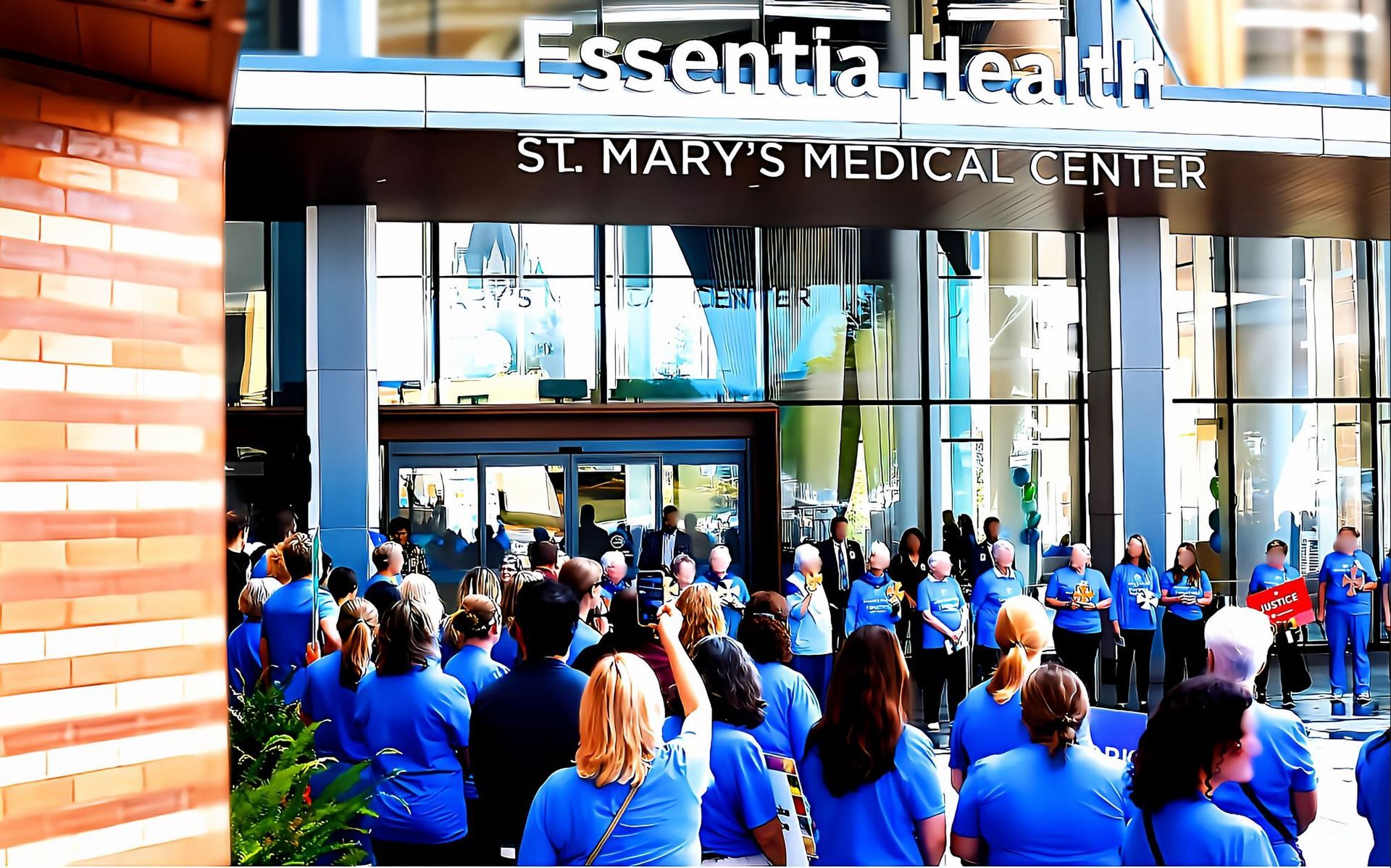 Essentia Health St. Mary’s Medical Center's (Duluth) new high-performance façade system at the Level 6 - Inpatient Entrance. w l hall company glass and glazing 6