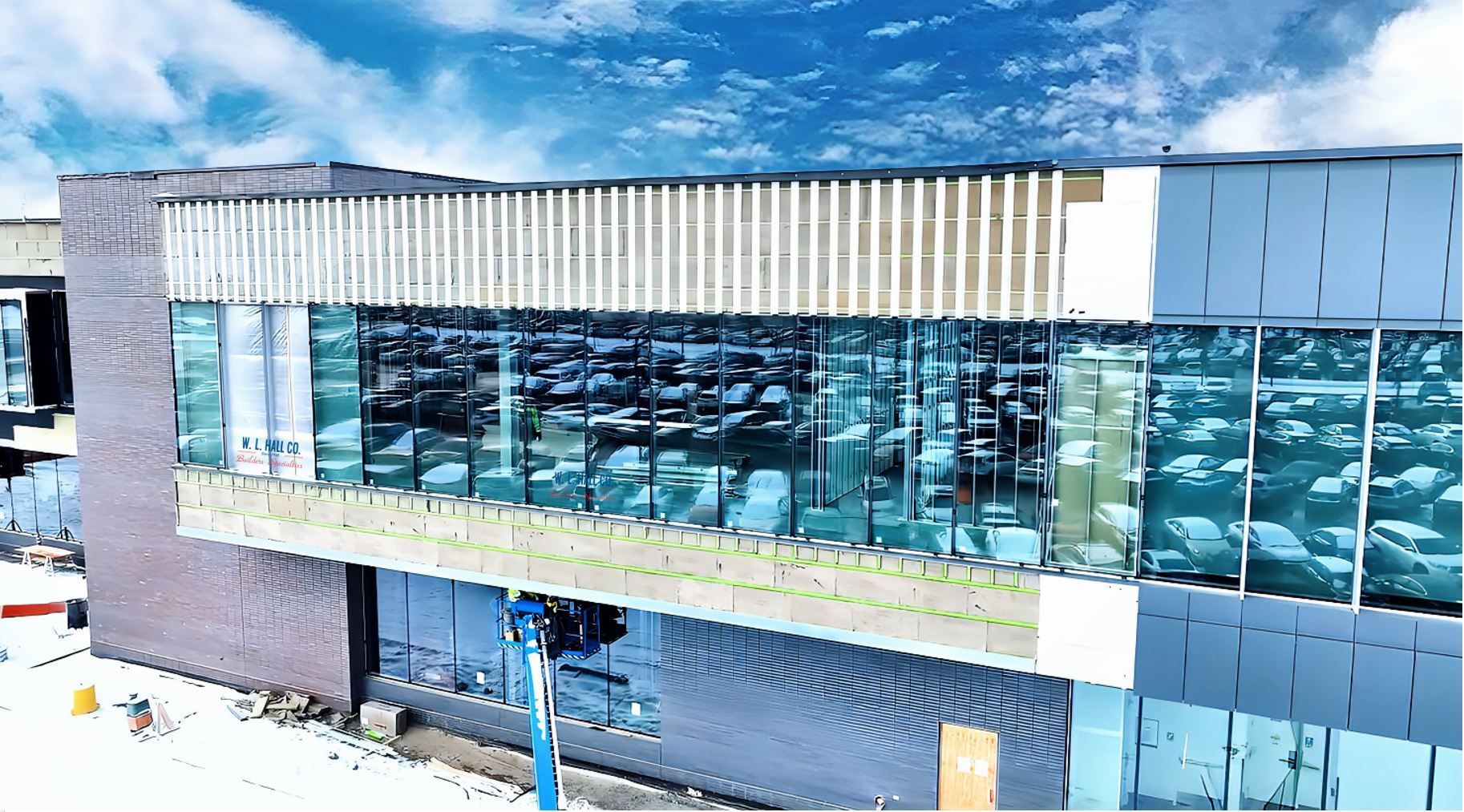 Glass & Glazing Project in Progress – Boston Scientific's Weaver Lake 4 Expansion w l hall company 12