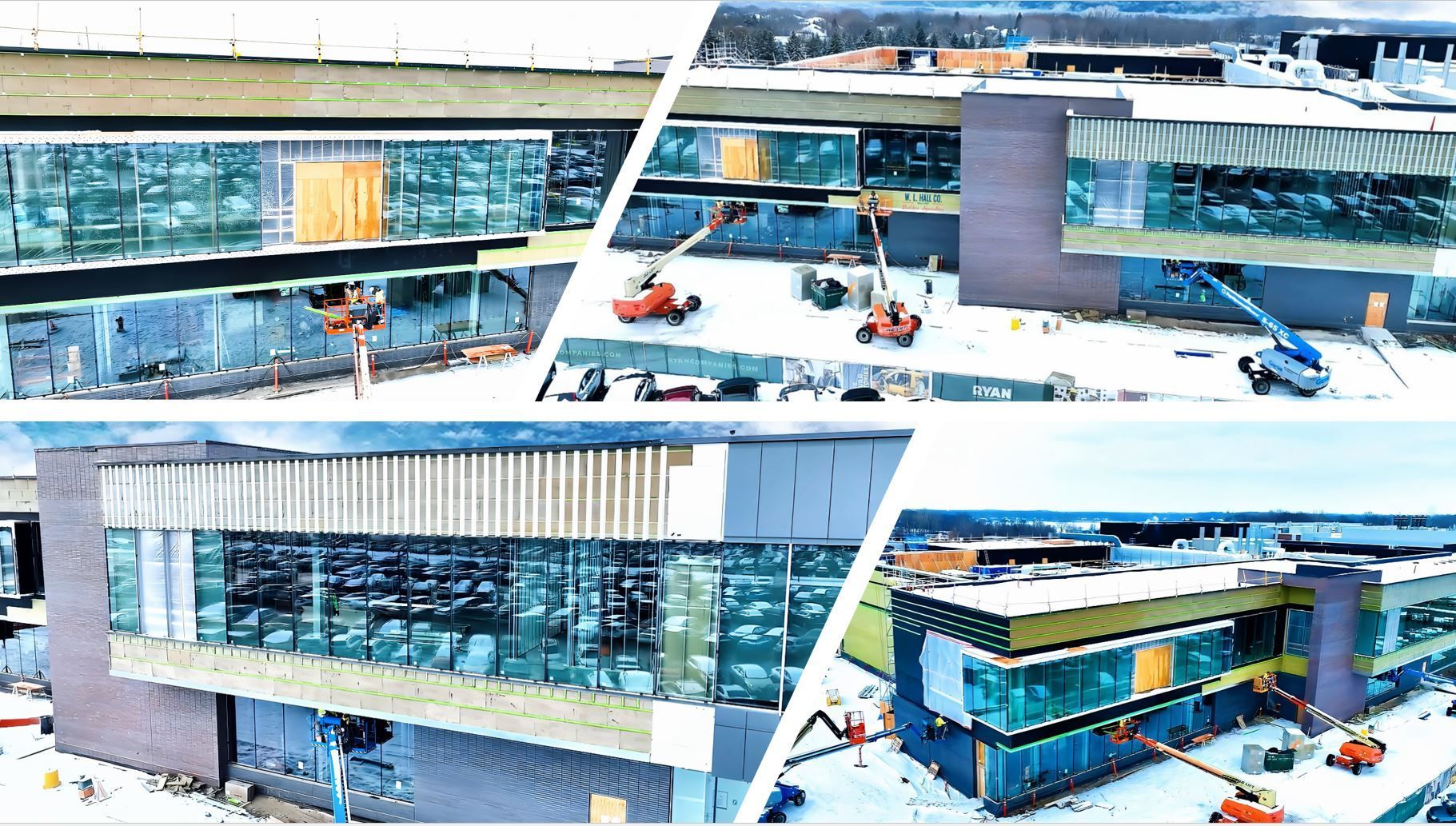 Glass & Glazing Project in Progress – Boston Scientific's Weaver Lake 4 Expansion w l hall company 14