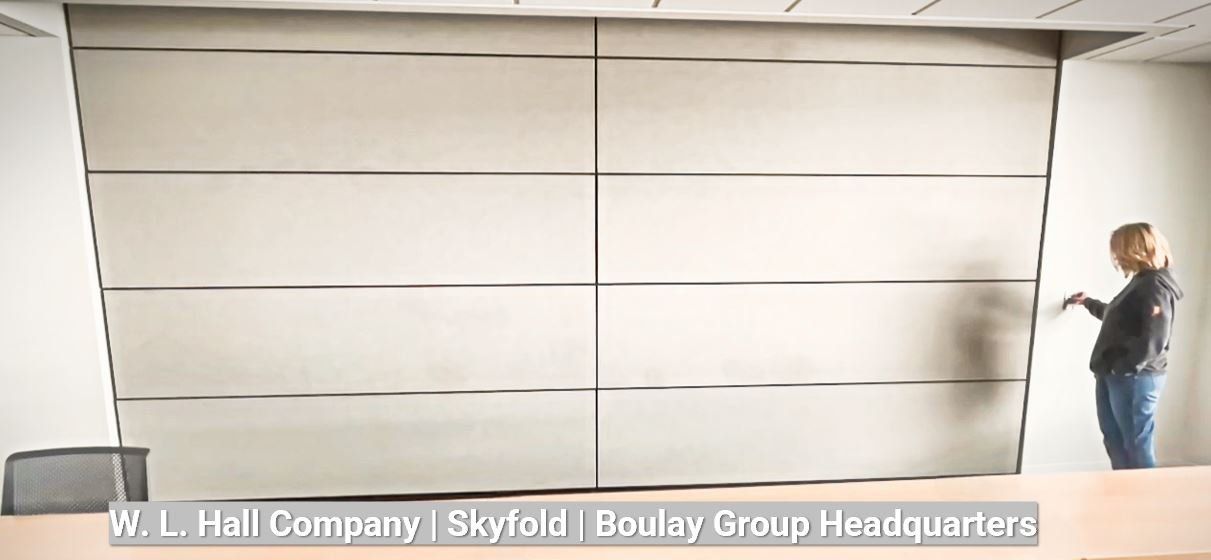 W. L. Hall Company Skyfold operable wall systems