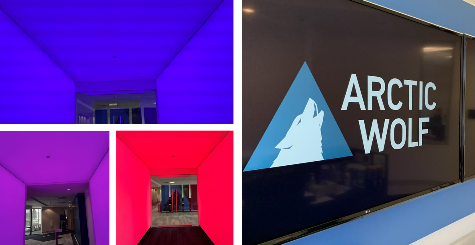 w l hall company W. L. Hall Company Barrisol Arctic Wolf Interior Entrance Lobby Project