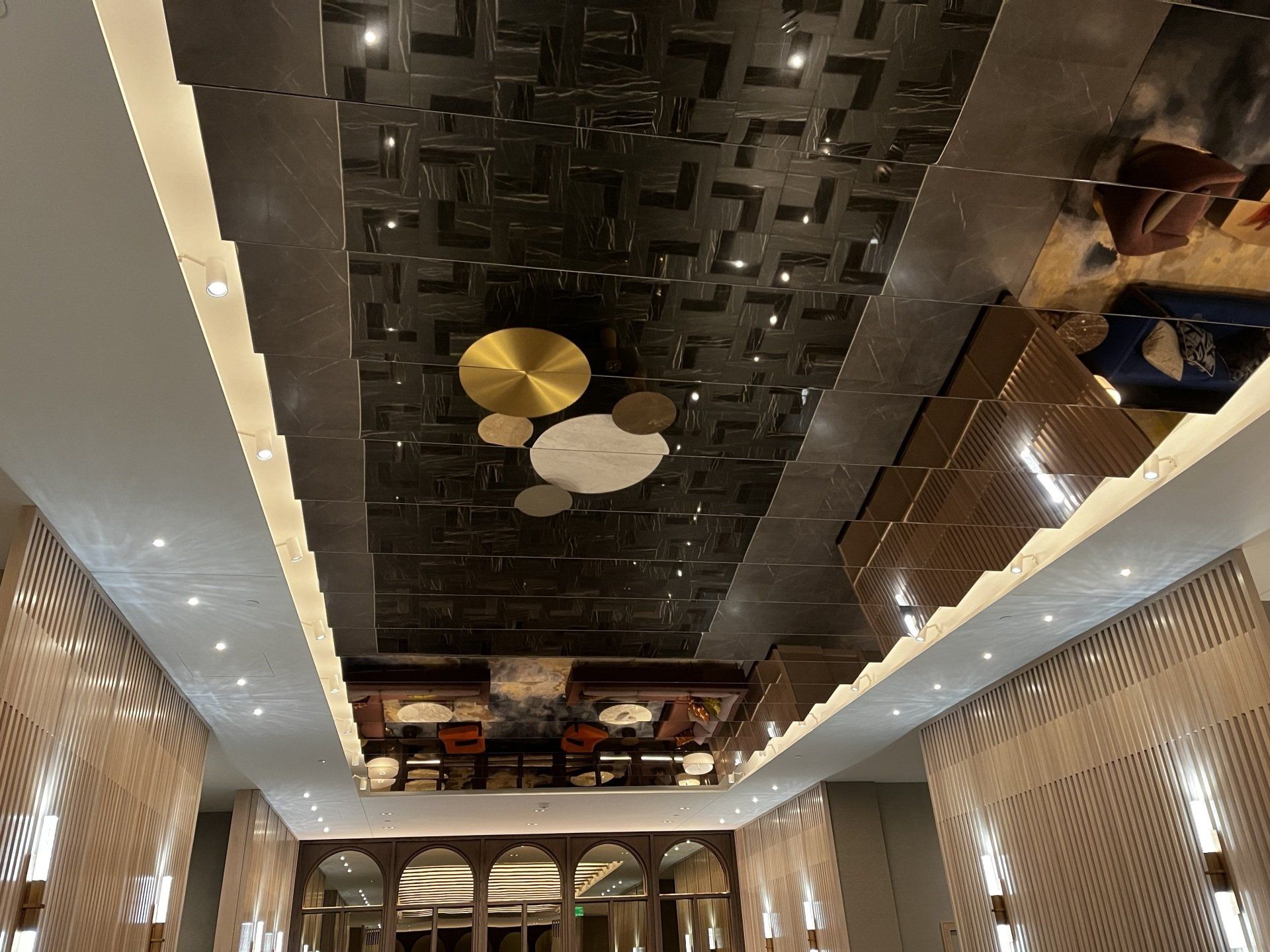 wl hall company barrisol lumiere mirrored ceiling