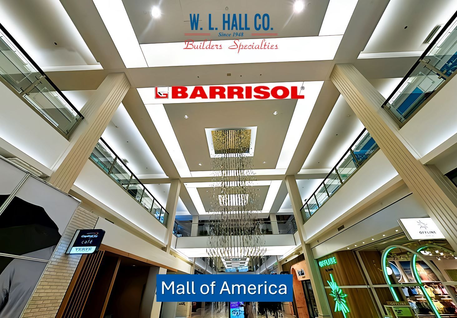 w. l. hall company premier exterior and exterior systems provider in the upper midwest   barrisol mall of america