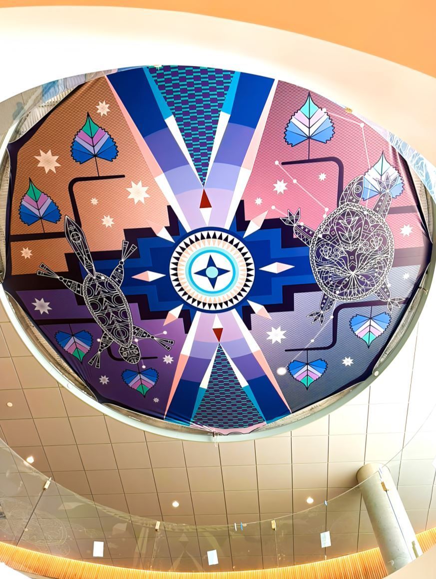 Where Earth Meets Sky | A Barrisol Ceiling that Brings Dakota Star Knowledge to Life w l hall company barrisol stretched ceiling 1