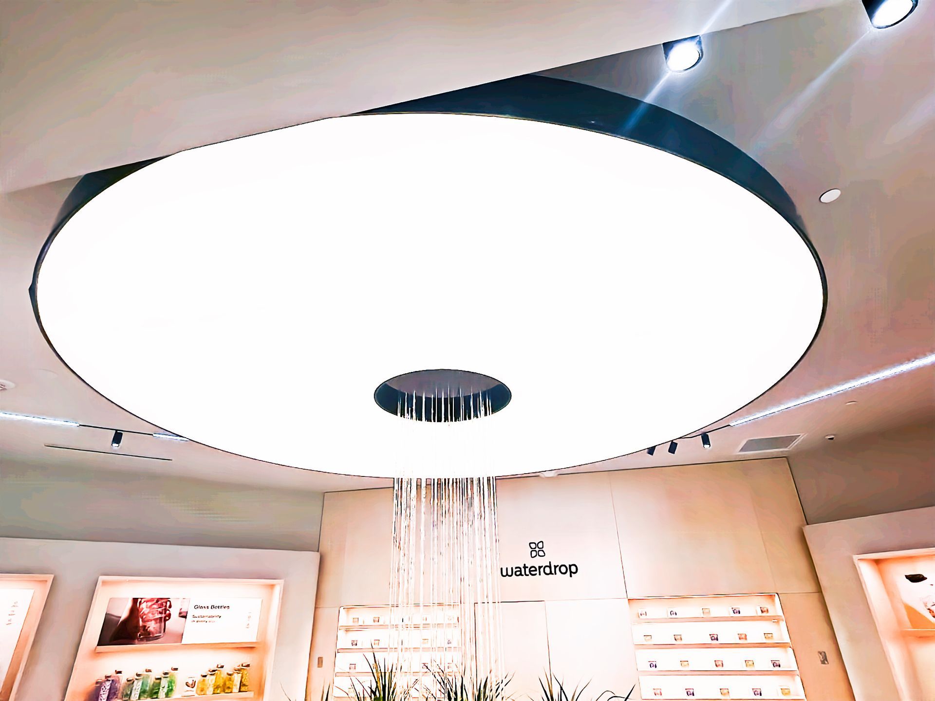 Unique Barrisol Translucent Ceiling Application for Waterdrop at Mall of America w l hall company