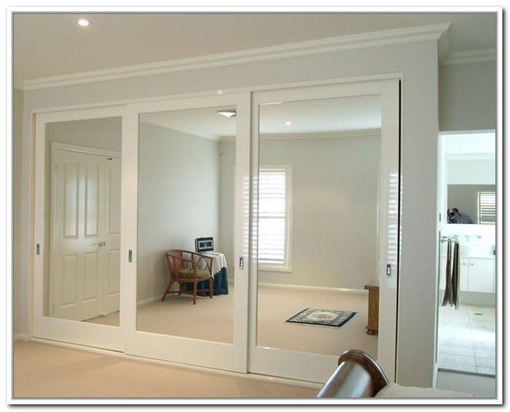 Wardrobe closet mirror doors