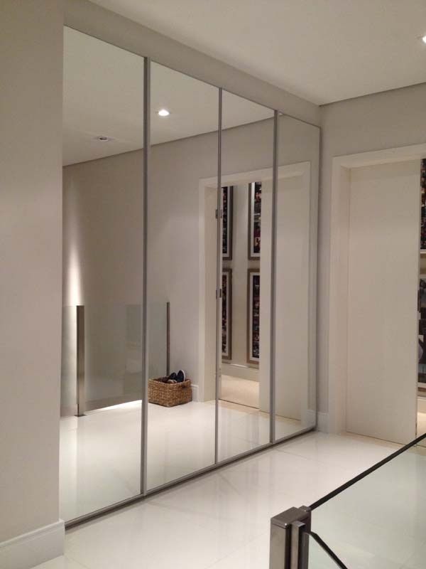 Wardrobe closet mirror doors