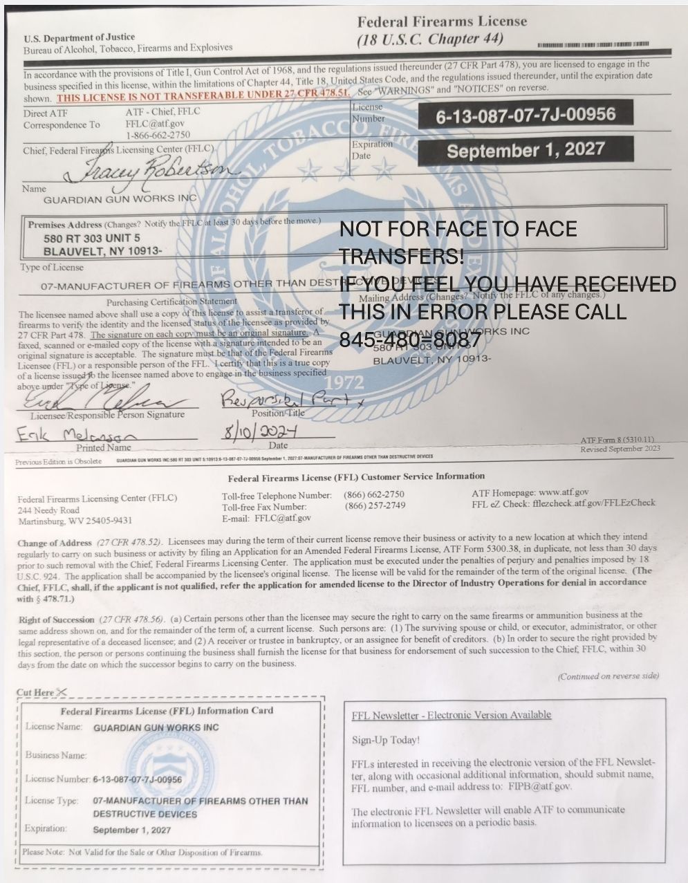 Federal Firearms License