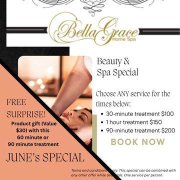 Bella Grace Home Spa offers a beauty and spa special