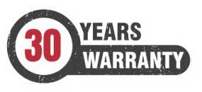 30 Years Warranty logo