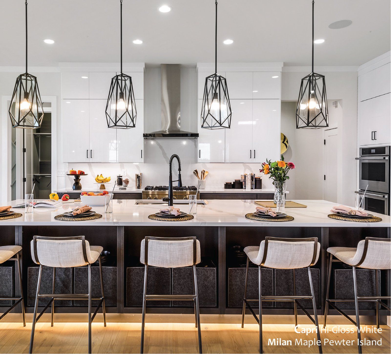 Capri in Gloss White Kitchen Cabinets