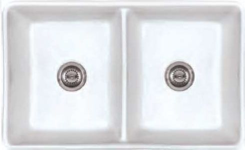 Fireclay Double Bowl Farmhouse Kitchen Sink